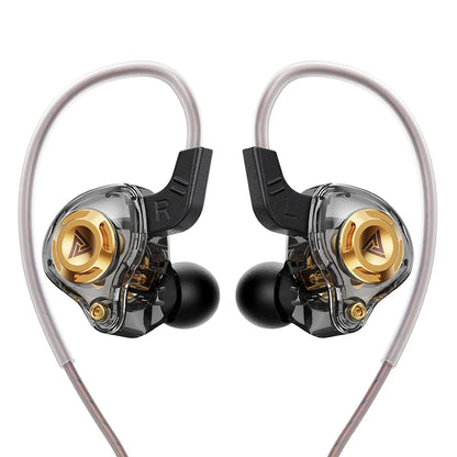QKZ AK6 In-Ear HIFI Earphones — 6 Dynamic Drivers, Stereo Bass Subwoofer Monitor Earbuds with Mic