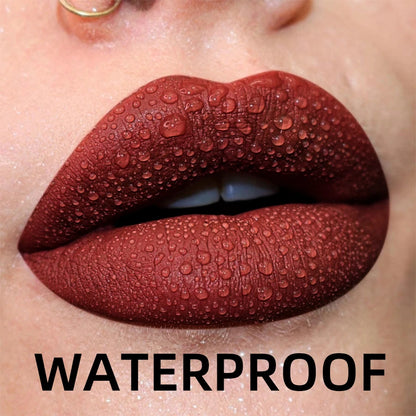 19-Color Matte Velvet Liquid Lipstick — Waterproof Long-Lasting Lip Glaze in Nude, Red & Black Shades
