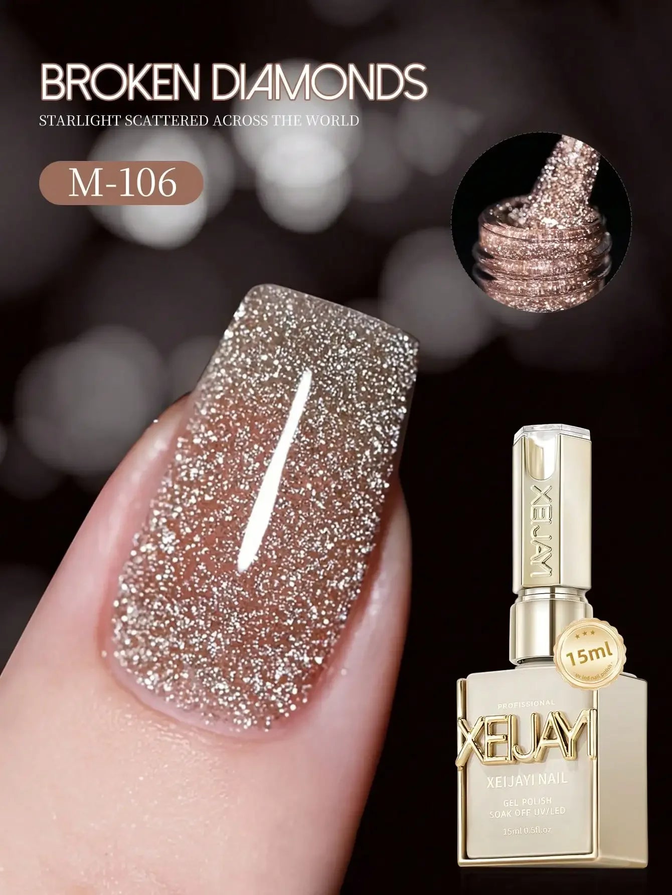 Pale Yellow Gel Nail Polish — Pure Soak-Off No-Wipe UV LED Formula, 15ml