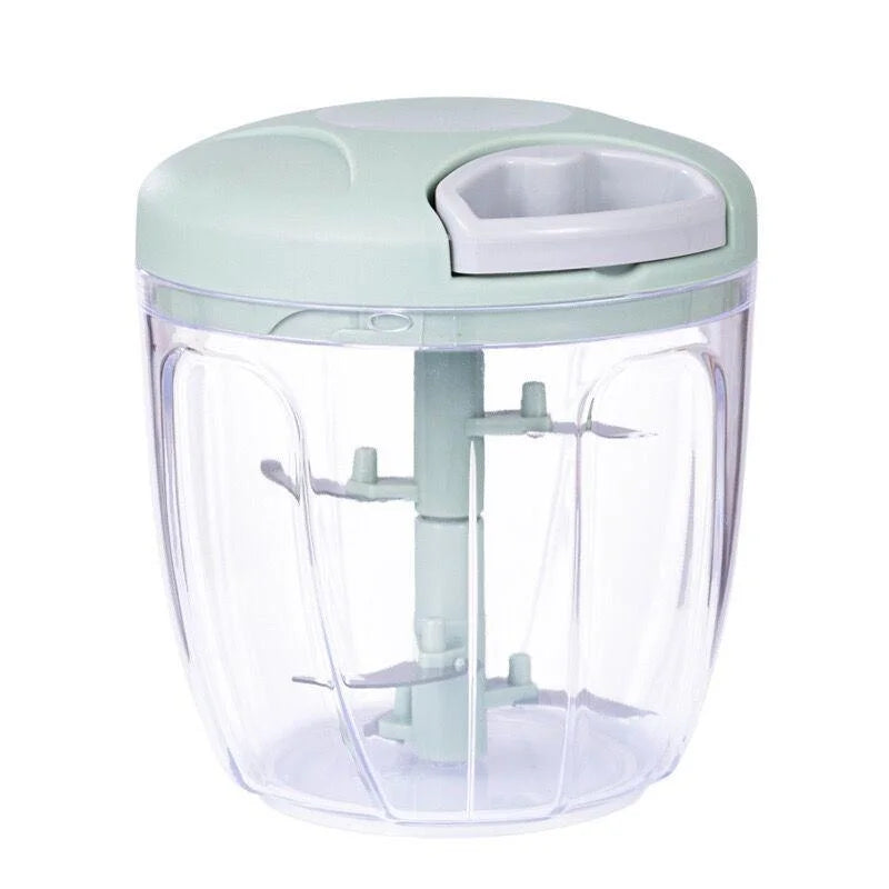 Manual Meat Mincer & Garlic Chopper — 500/900ml Rotate Press Crusher for Vegetables & Onions