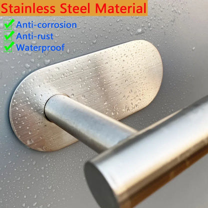 Stainless Steel Paper Towel Holder – Adhesive or Screw Mount