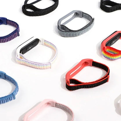Nylon Sport Strap for Xiaomi Mi Band 3 4 5 6 7 — Soft Adjustable Replacement Wristband