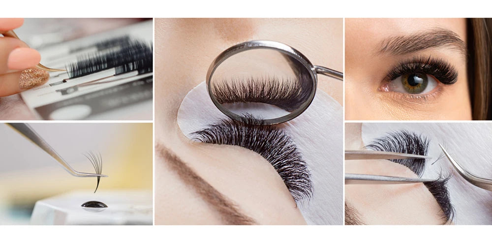 DIYDAY 16-Row Mink Individual Eyelash Extensions — B C CC D DD Curl Natural False Lashes for Makeup