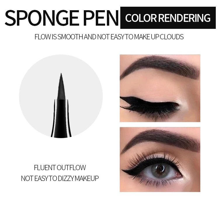 YANQINA Waterproof Liquid Eyeliner & 4D Mascara Set — Thick Curling Lashes & Eyebrow Pencil Eye Makeup