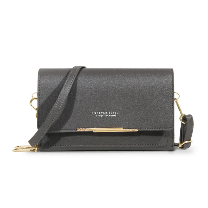 Women's Korean Multi-Card Wallet — Large Capacity Casual Shoulder Bag & Mobile Phone Purse