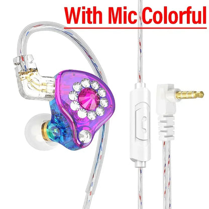 QKZ AK6 In-Ear HIFI Earphones — 6 Dynamic Drivers, Stereo Bass Subwoofer Monitor Earbuds with Mic