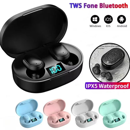 E6S TWS Wireless Bluetooth Earbuds — Noise Cancelling Sports Headphones with Mic