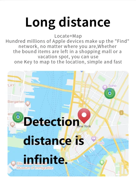 JSPTEC Bluetooth GPS Tracker — IPX5 Waterproof Mini Finder for Kids, Pets, Elderly & Keys (iOS)