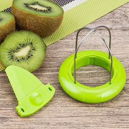 Stainless Steel Kiwi Cutter, Peeler & Slicer — Fast Fruit Peeling Kitchen Gadget
