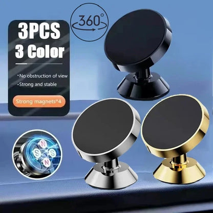 Magnetic Car Phone Holder — Universal Dashboard Mount for iPhone, Samsung, Xiaomi & Huawei