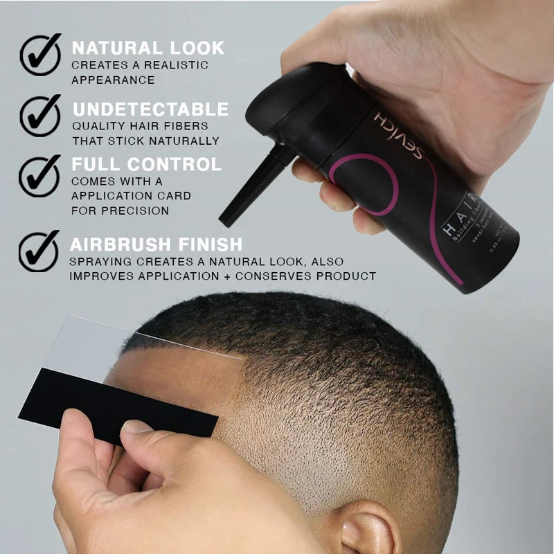 SEVICH Hair Building Fiber Set — Instant Volume & Coverage for Thinning Hair