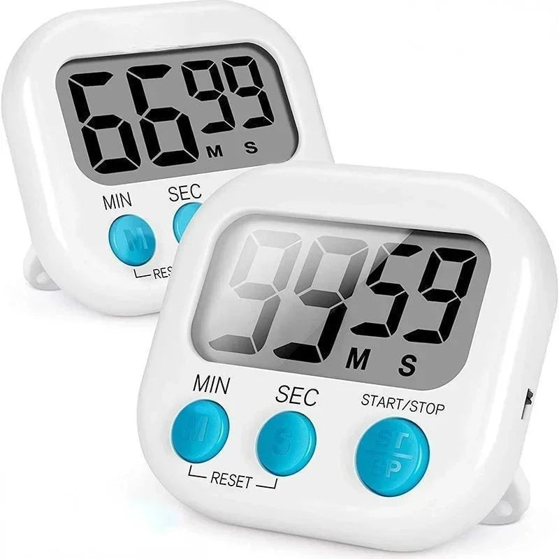Magnetic LCD Digital Kitchen Timer — Countdown Cooking Timer & Alarm Clock for Home Kitchen