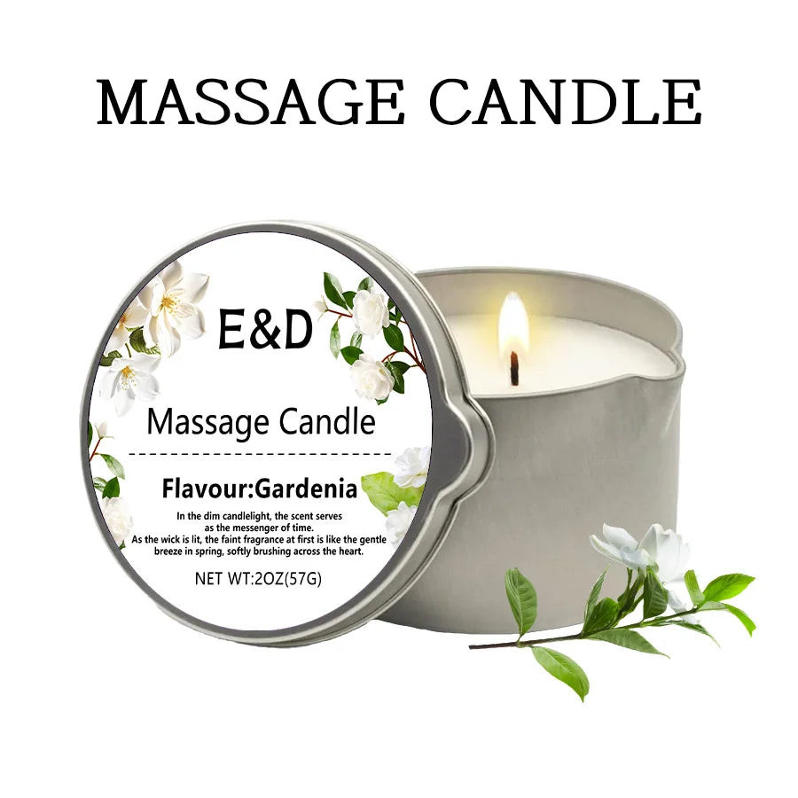 Massage Oil Scented Candle — Aromatherapy Spa Candle for Stress Relief & Skin Moisturizing