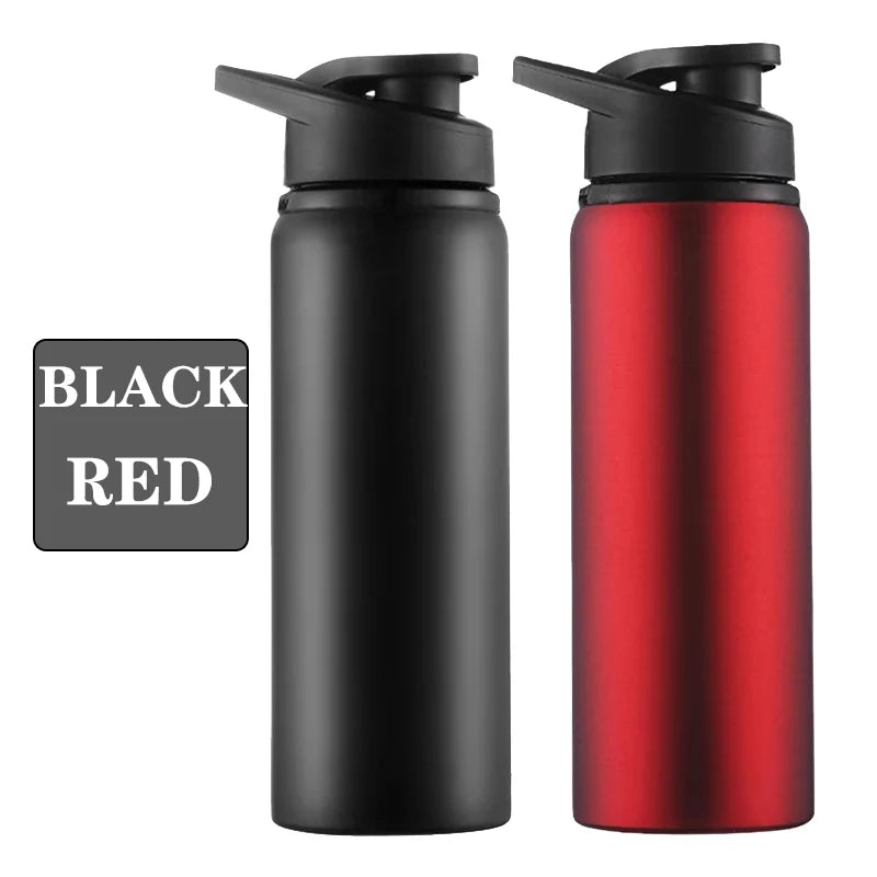 Metal Portable Aluminum Water Bottle — Leakproof Reusable Sports Bottle for Cycling, Hiking & Travel (600ml)
