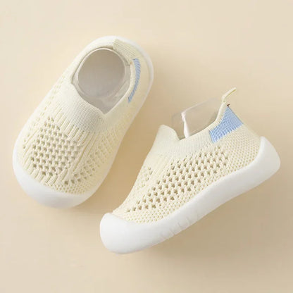 Toddler Breathable Knitted Slip-On Sneakers — Soft Non-Slip School Casual Shoes for Boys & Girls