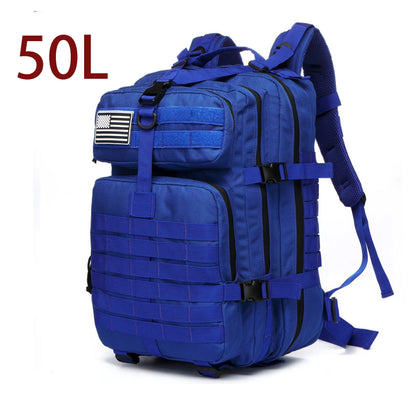 25L/50L Tactical Hiking Backpack — Waterproof Nylon Rucksack for Camping, Trekking, Fishing & Hunting