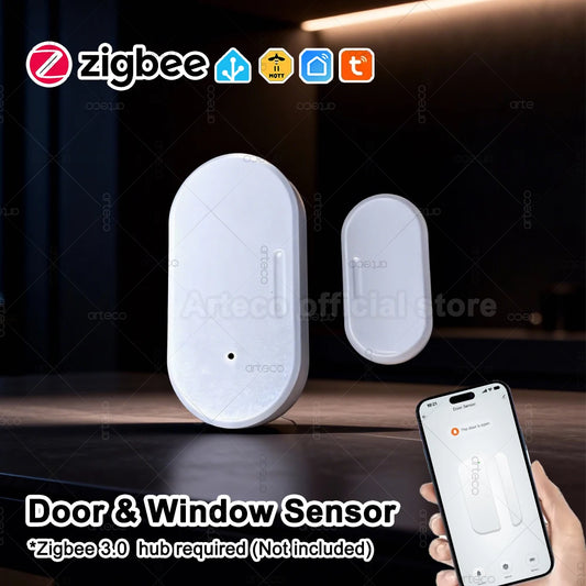 ZigBee Smart Door & Window Sensor — Magnetic Contact Open/Close Detector for Smart Home Security