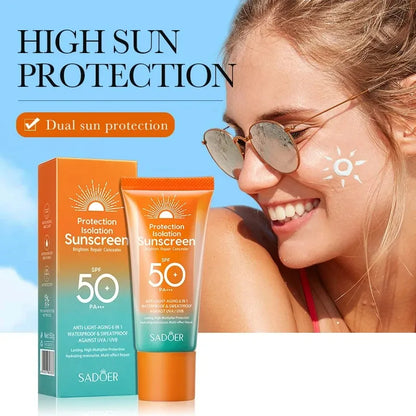 SPF50+ PA+++ Dual Tube Multi-Effect Facial Sunscreen — Brightening Solar Blocker