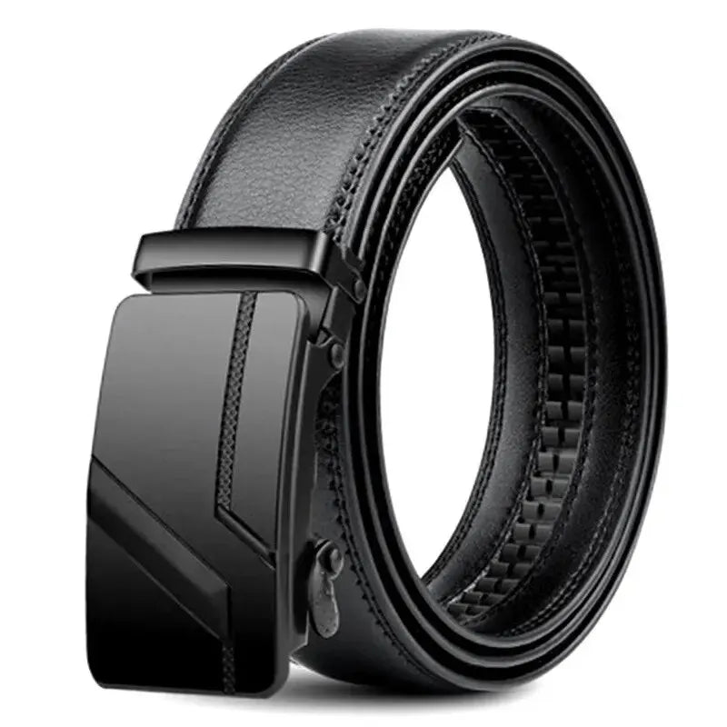 Men’s 120 cm PU Belt with Statement Buckle – 6 Styles