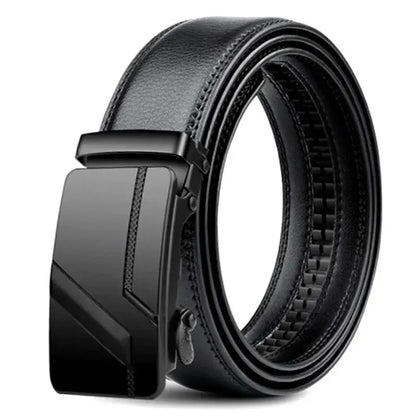 Men’s 120 cm PU Belt with Statement Buckle – 6 Styles