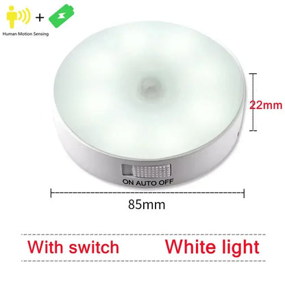 USB Rechargeable Motion Sensor Night Light — LED Lamp for Kitchen, Bedroom, Stairs, Hallway & Closet
