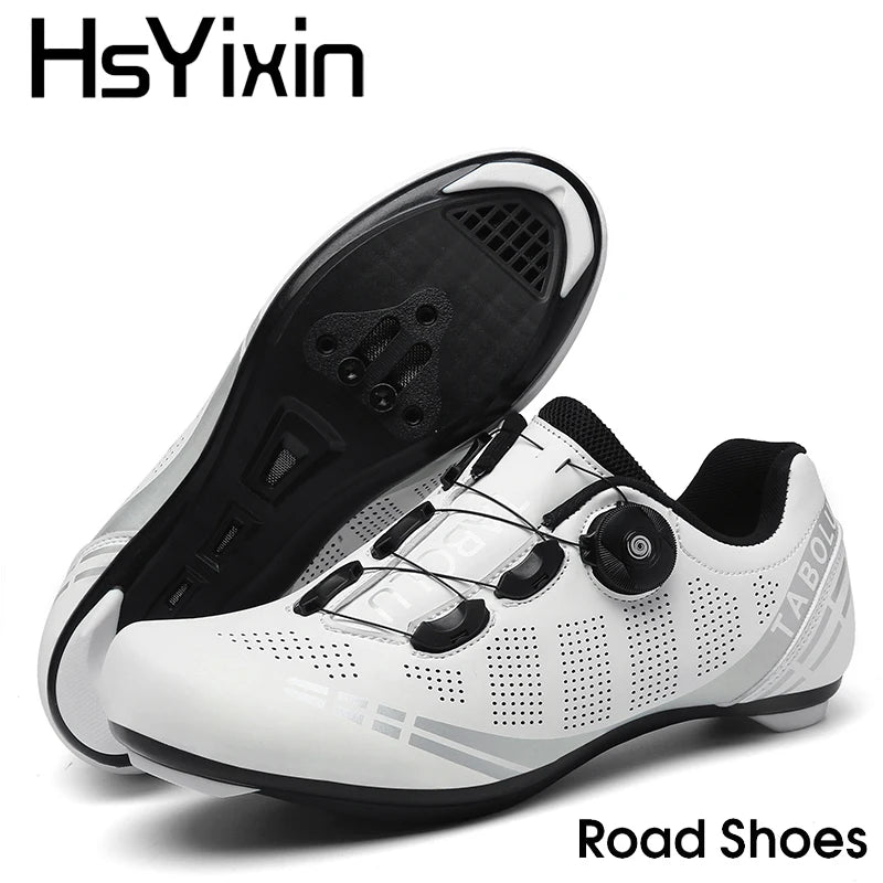 MTB Cycling Shoes with Self-Locking Cleats — Men's & Women's Road Bike Racing Bicycle Footwear