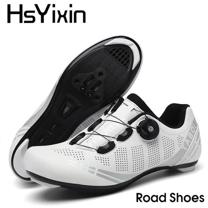 MTB Cycling Shoes with Self-Locking Cleats — Men's & Women's Road Bike Racing Bicycle Footwear