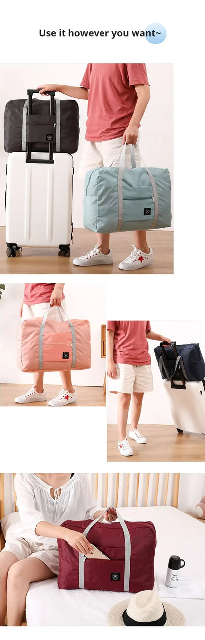 2-Pack Foldable Travel Duffel Bag — Carry-On Weekender, Gym & Hospital Tote Bag for Women & Men