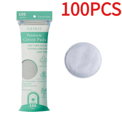 Disposable Makeup Remover Cotton Pads — Soft Dual-Sided Facial Cleansing Rounds for Daily Use & Nail Polish Removal