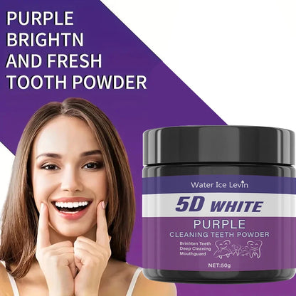 Purple Tooth Whitening Powder — Whiter Teeth in 5 Days, Sulfate-Free