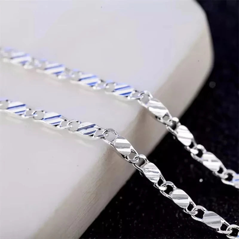 2mm 925 Sterling Silver Chain Necklace – Gold or Silver Finish