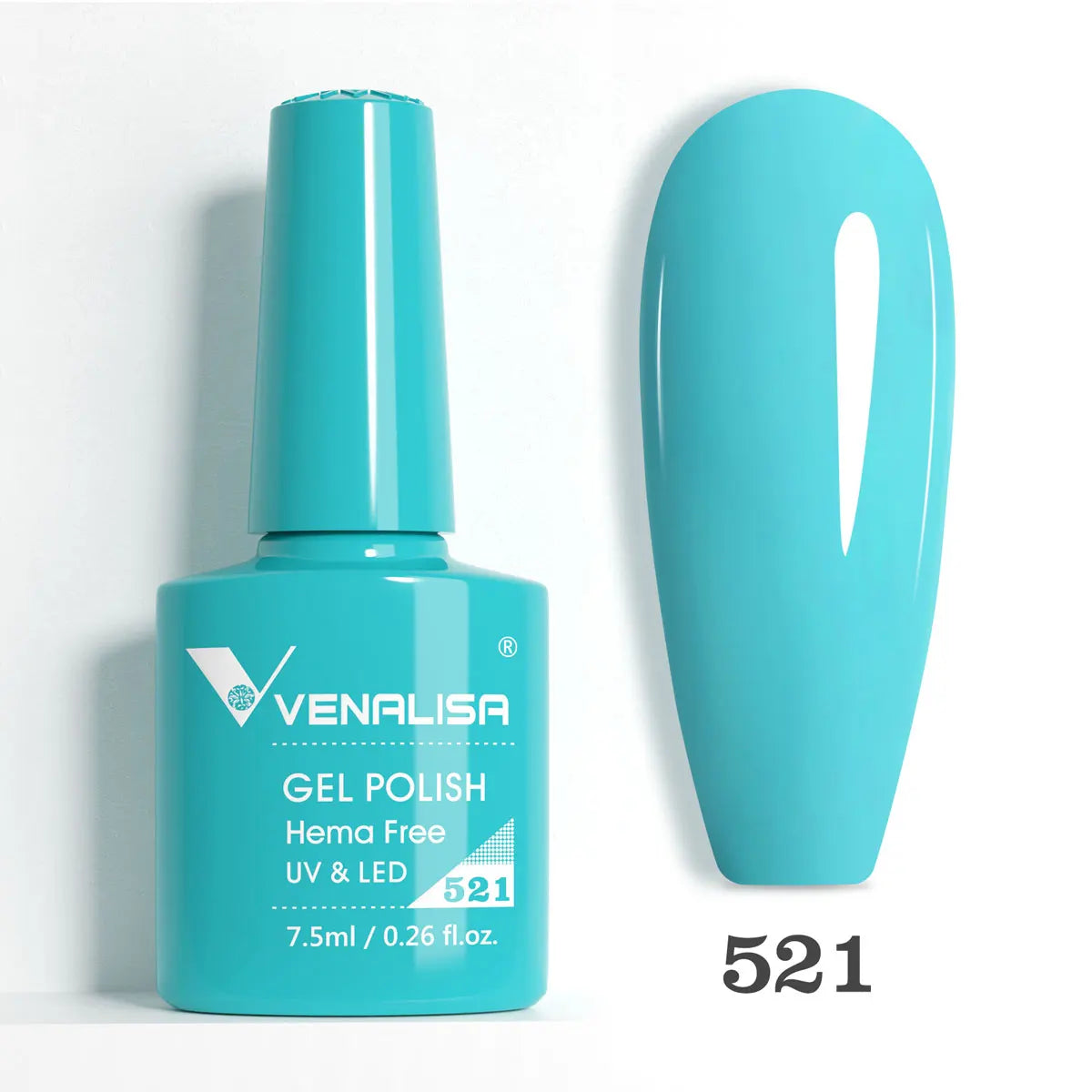 Venalisa HEMA-Free Glitter Gel Nail Polish — Full Coverage UV LED Soak-Off, Jelly Pink & Nude