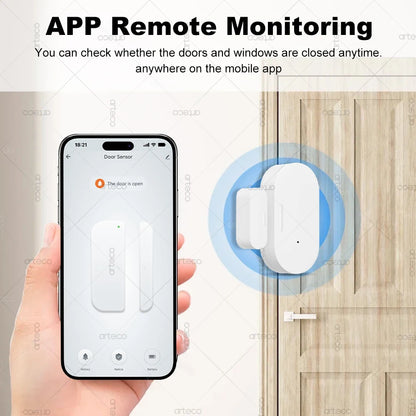ZigBee Smart Door & Window Sensor — Magnetic Contact Open/Close Detector for Smart Home Security