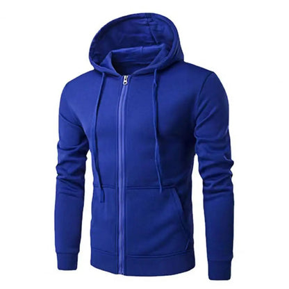 Men's Slim Fit Zip-Up Hoodie — Long Sleeve Autumn Sweatshirt Jacket
