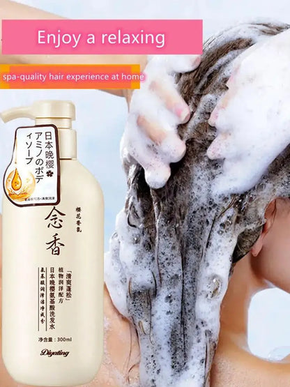Amino Acid Japanese Evening Shampoo & Conditioner — 300ml Fragrant Hair Care for Soft, Healthy Hair
