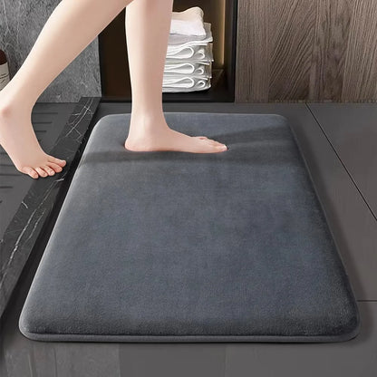 Absorbent Suede-Feel Bathroom Floor Mat – 6 Sizes