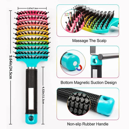 Magic Scalp Massage Detangling Hair Brush — Professional Wet Curly Hair Detangler for Women