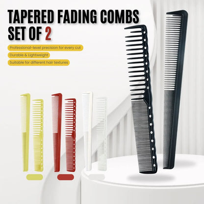 Professional Barbershop Dense Teeth Comb Set — Anti-Static Edge & Corner Comb for Flat Haircut & Styling