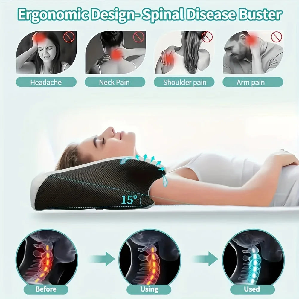 Ergonomic Cotton Snack Pillow — Soft & Lightweight Sleeping Pillow for Side, Back & Stomach Sleepers