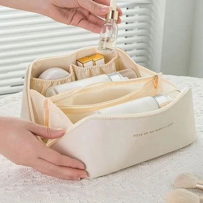 Luxury Makeup Organizer Bag — Zip Travel Cosmetic Case for Women