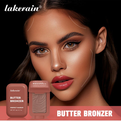 Lakerain Butter Bronzer Cream — Waterproof Shimmer Blush & Silky Monochrome Korean Face Cosmetic for Women
