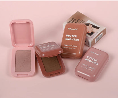 Lakerain Butter Bronzer Cream — Waterproof Shimmer Blush & Silky Monochrome Korean Face Cosmetic for Women