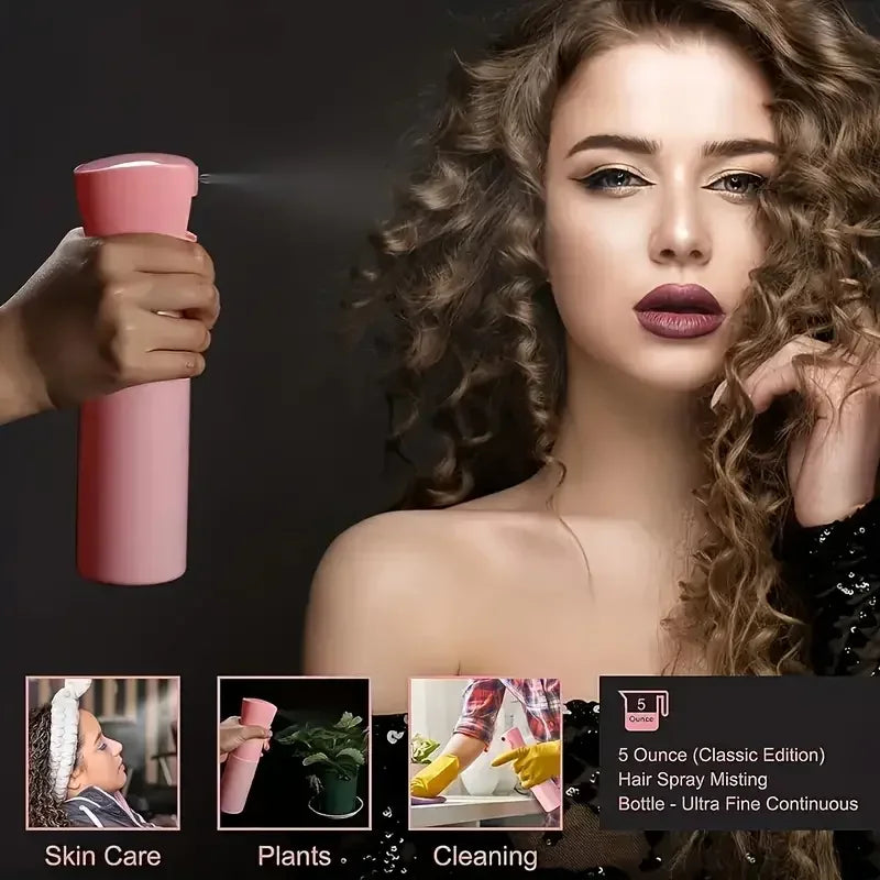 6-Piece Hair Brush & Styling Tool Set — Spray Bottle, Braiding Loop, Rat Tail Comb, Teasing Brush & Edge Control Brush