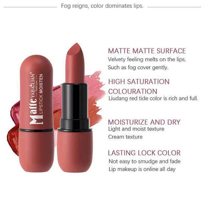 Velvet Matte Lipstick – Six Numbered Shades
