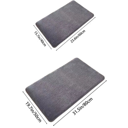 Absorbent Suede-Feel Bathroom Floor Mat – 6 Sizes