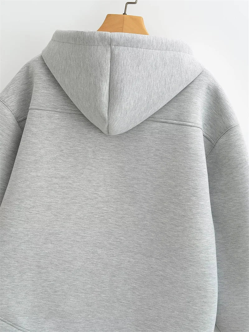 KEYANKETIAN Oversized Zip-Up Hoodie — Unisex High Street Sweatshirt