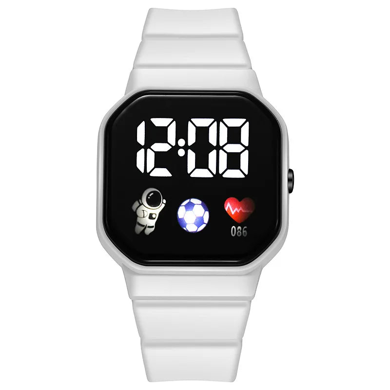 Kids Sport LED Digital Watch — Waterproof Silicone Wristwatch for Boys & Girls