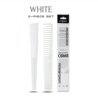 Professional Barbershop Dense Teeth Comb Set — Anti-Static Edge & Corner Comb for Flat Haircut & Styling
