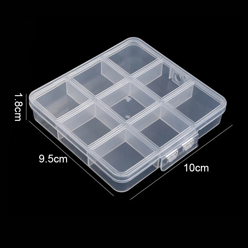 Clear Plastic Jewelry & Bead Storage Organizer Box — Earring & Accessory Display Case