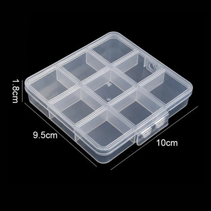 Clear Plastic Jewelry & Bead Storage Organizer Box — Earring & Accessory Display Case